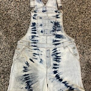 Cato Blue and White Tie-Dye Jumpsuit